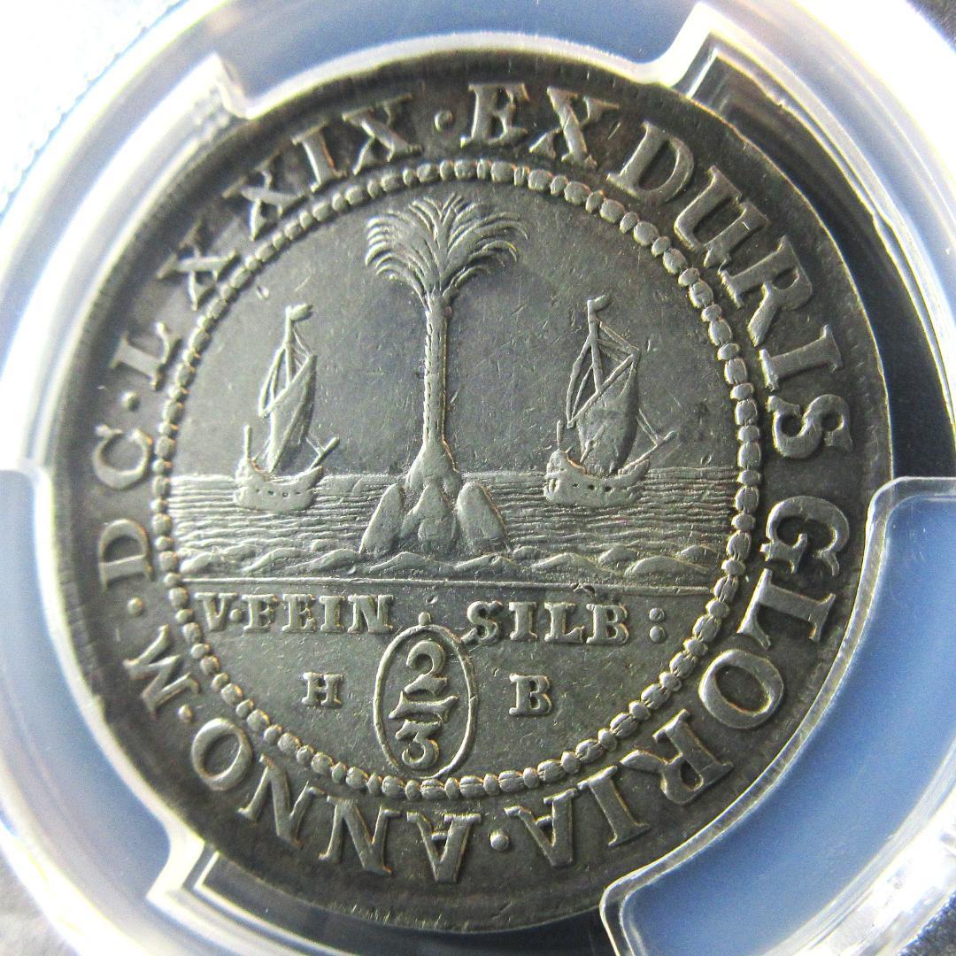 1679 ドイツ 2/3 ターラー 銀貨 PCGS ブラウンシュヴァイク 