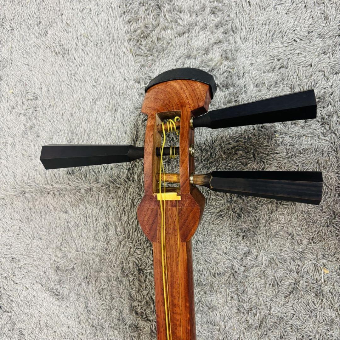 三味線 中棹 正寸 ケース 花梨 和楽器 丸打胴 弦楽器 銀河印 撥