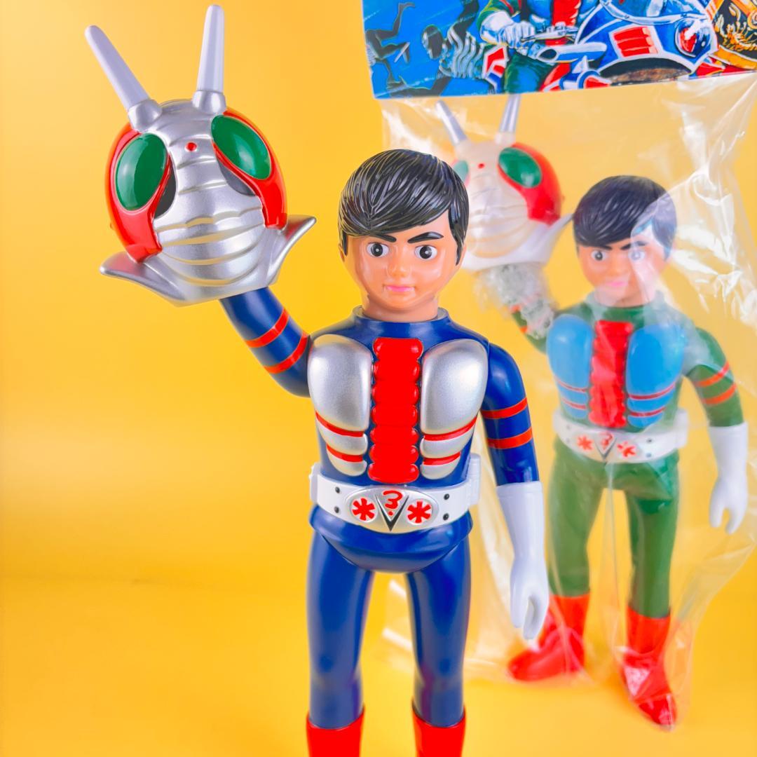 仮面ライダーV3　面取れ　当時物風　珍色　マルサン・ブルマァク・・/やまなや