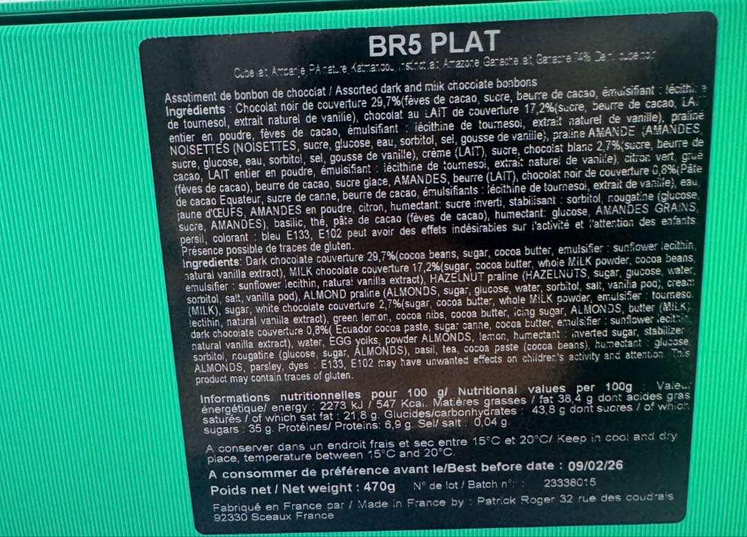 パトリック・ロジェ　アソートチョコレート