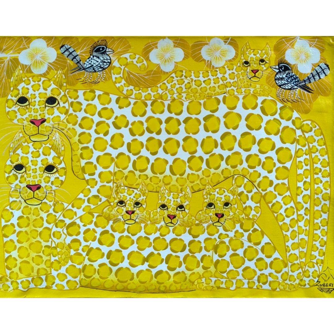 『 Yellow Leopard fam 』by Zuberi 30*40cm