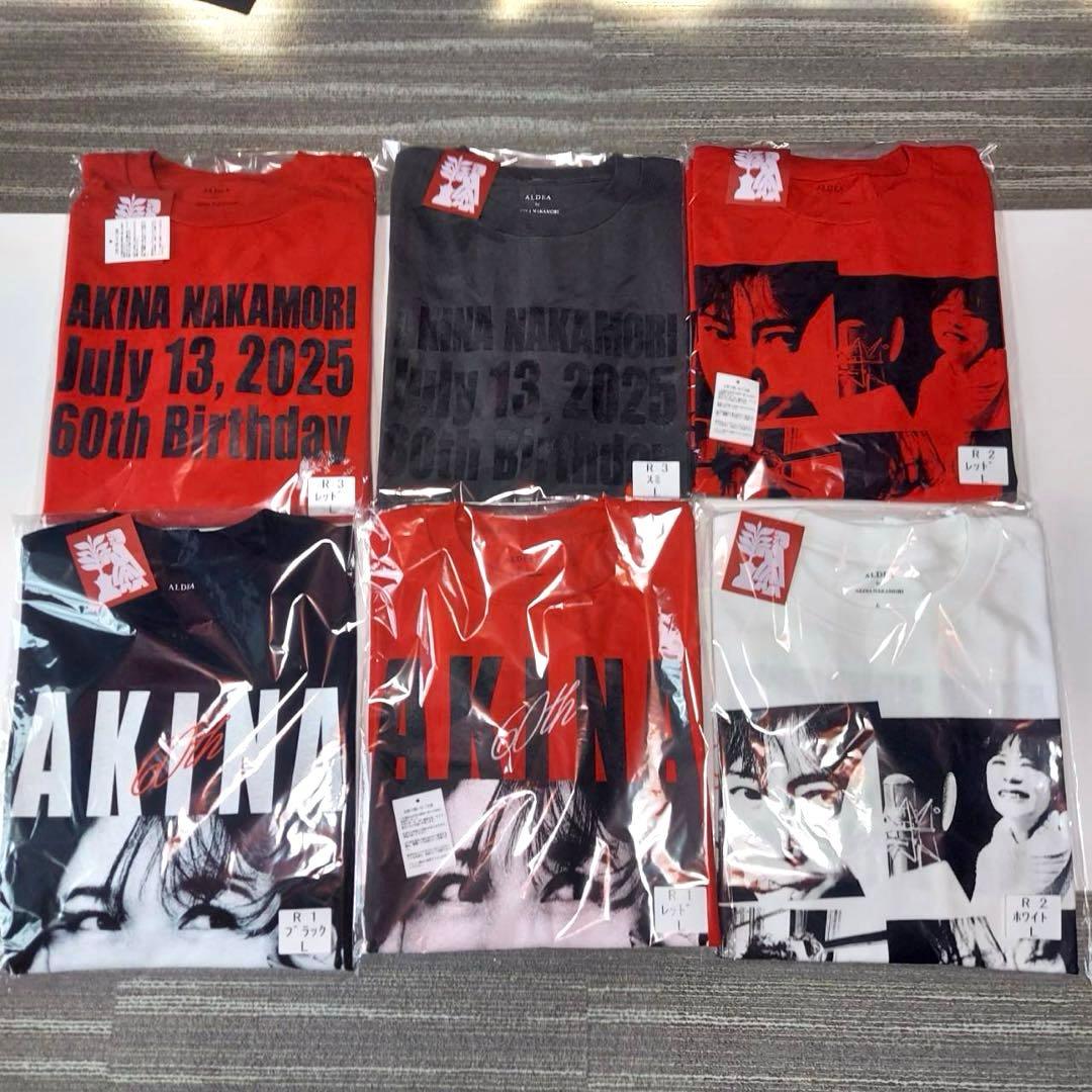 新品未開封　中森明菜　ALDEA　FC　期間限定　還暦　Tシャツ　6枚セット　L