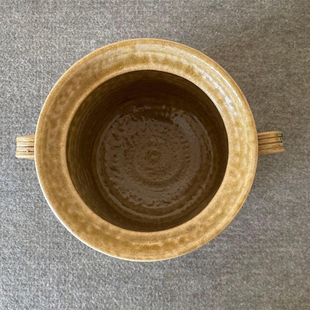 水指　黄瀬戸　耳付き　織部　共蓋　茶道具　陶芸　陶器　水差