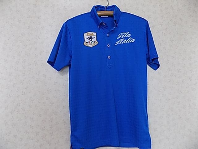 46428　フィラゴルフ　ポロシャツ　青　M