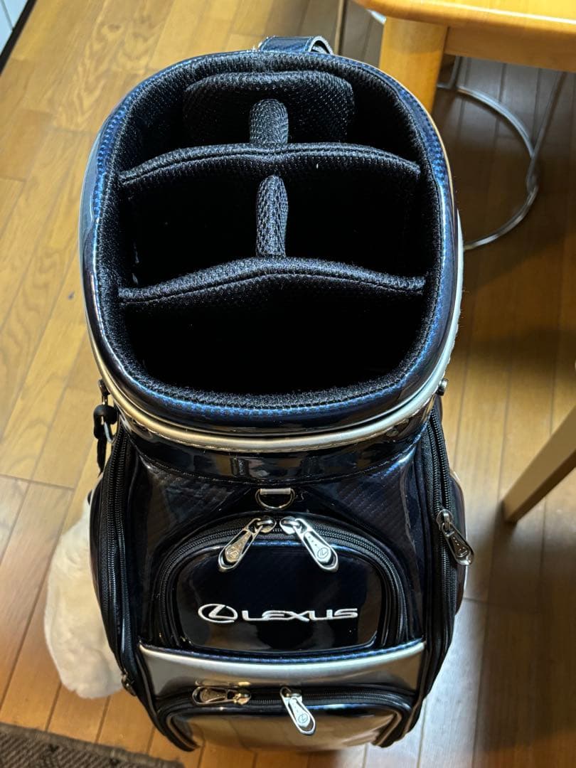 LEXUS キャディバッグ ブルー　2ラウンド使用　ほぼ無傷　アイアンカバー付き