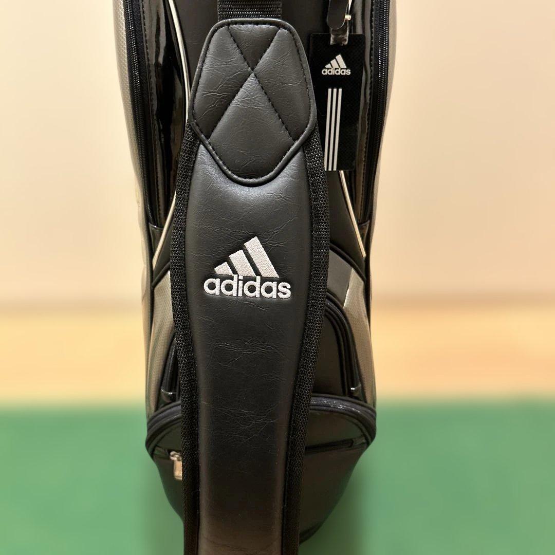 adidas キャディバッグ黒 ブラックヘッドカバー付き
