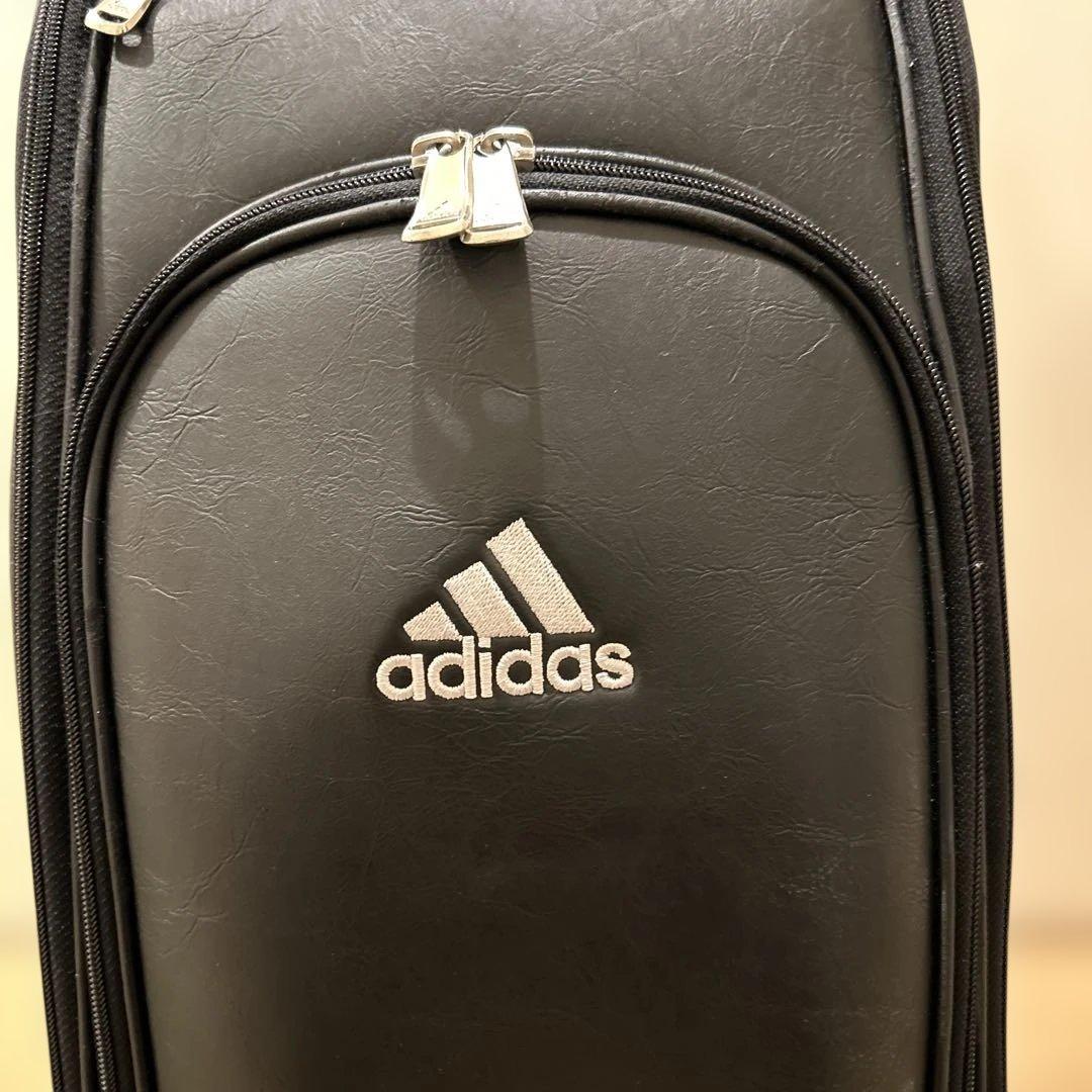 adidas キャディバッグ黒 ブラックヘッドカバー付き