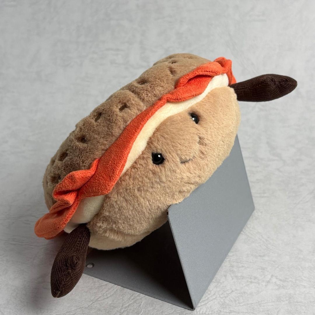 新品　ジェリーキャット べーグル　パン　ベーグルサンド　ぬいぐるみ　袋付き