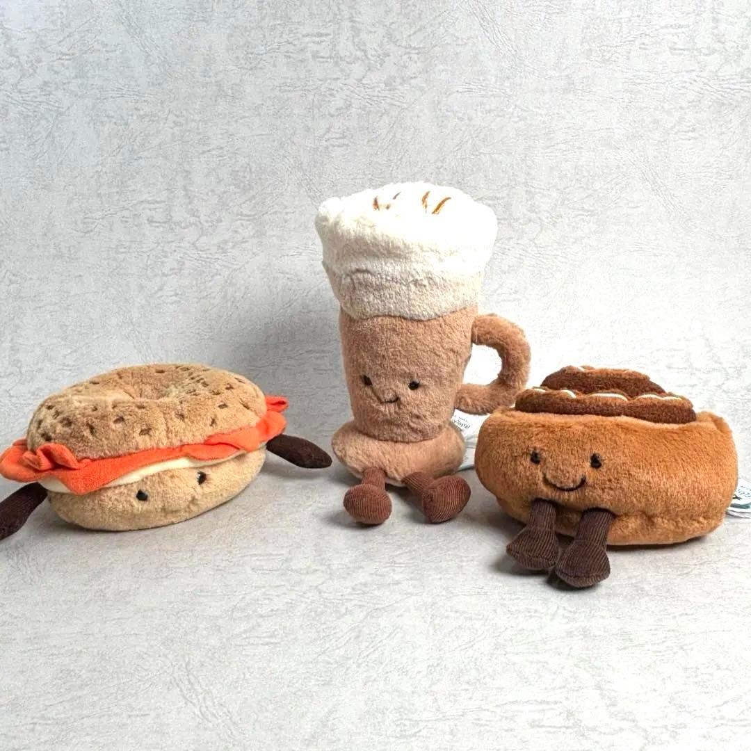 新品　ジェリーキャット べーグル　パン　ベーグルサンド　ぬいぐるみ　袋付き