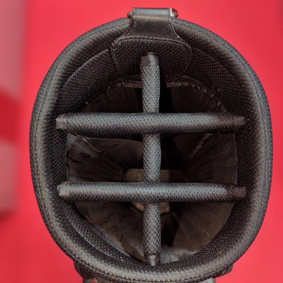 adidas キャディバッグ 9インチ フード付 黒赤