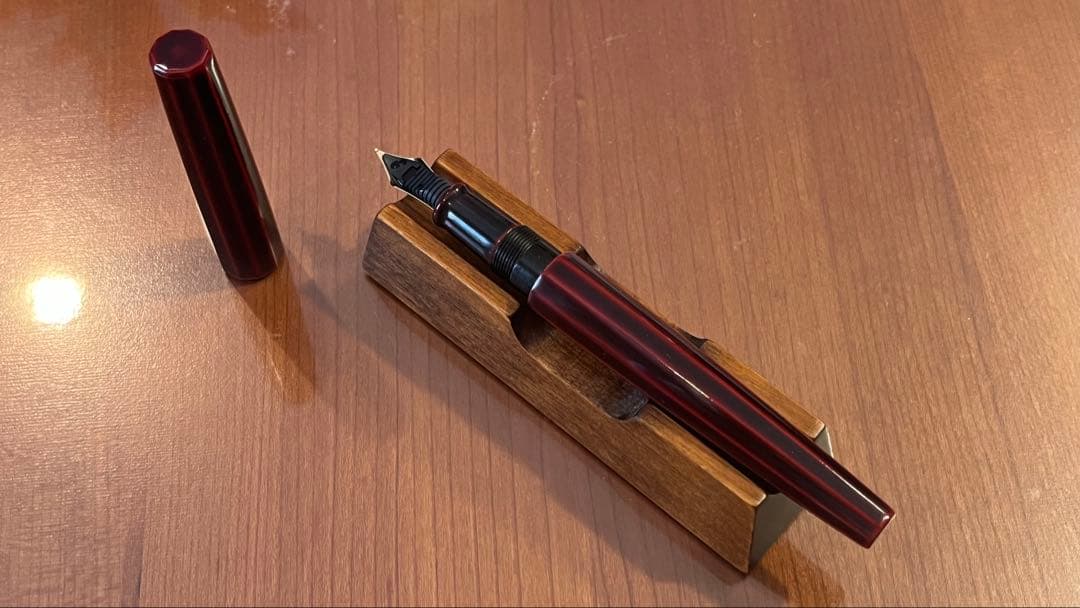 中屋万年筆 十角 中軟 ピンクゴールドトリム