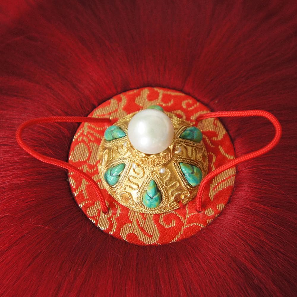 【珍】　皇帝冠　中国古美術　真珠貂皮　清朝様式