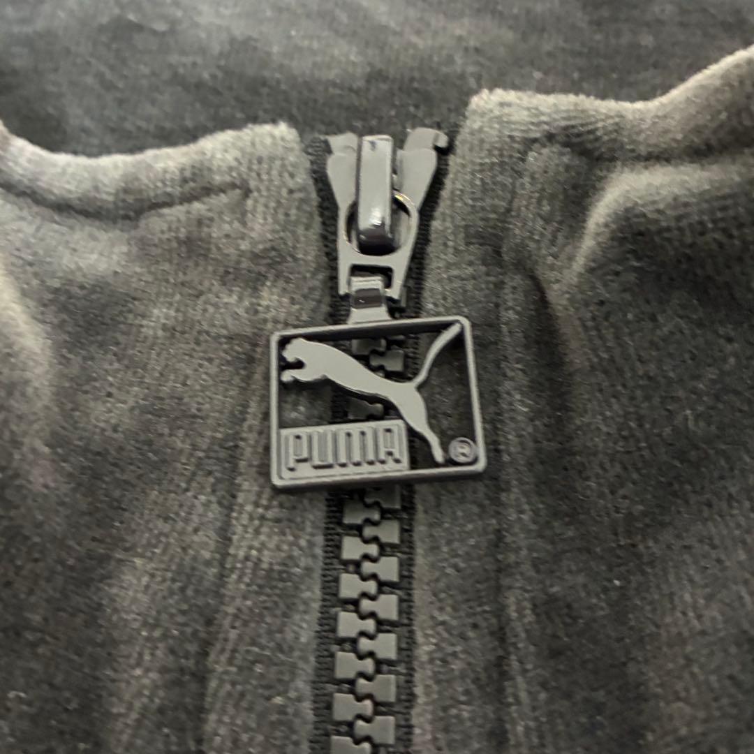 PUMA ベロアトラックジャケット 黒 M