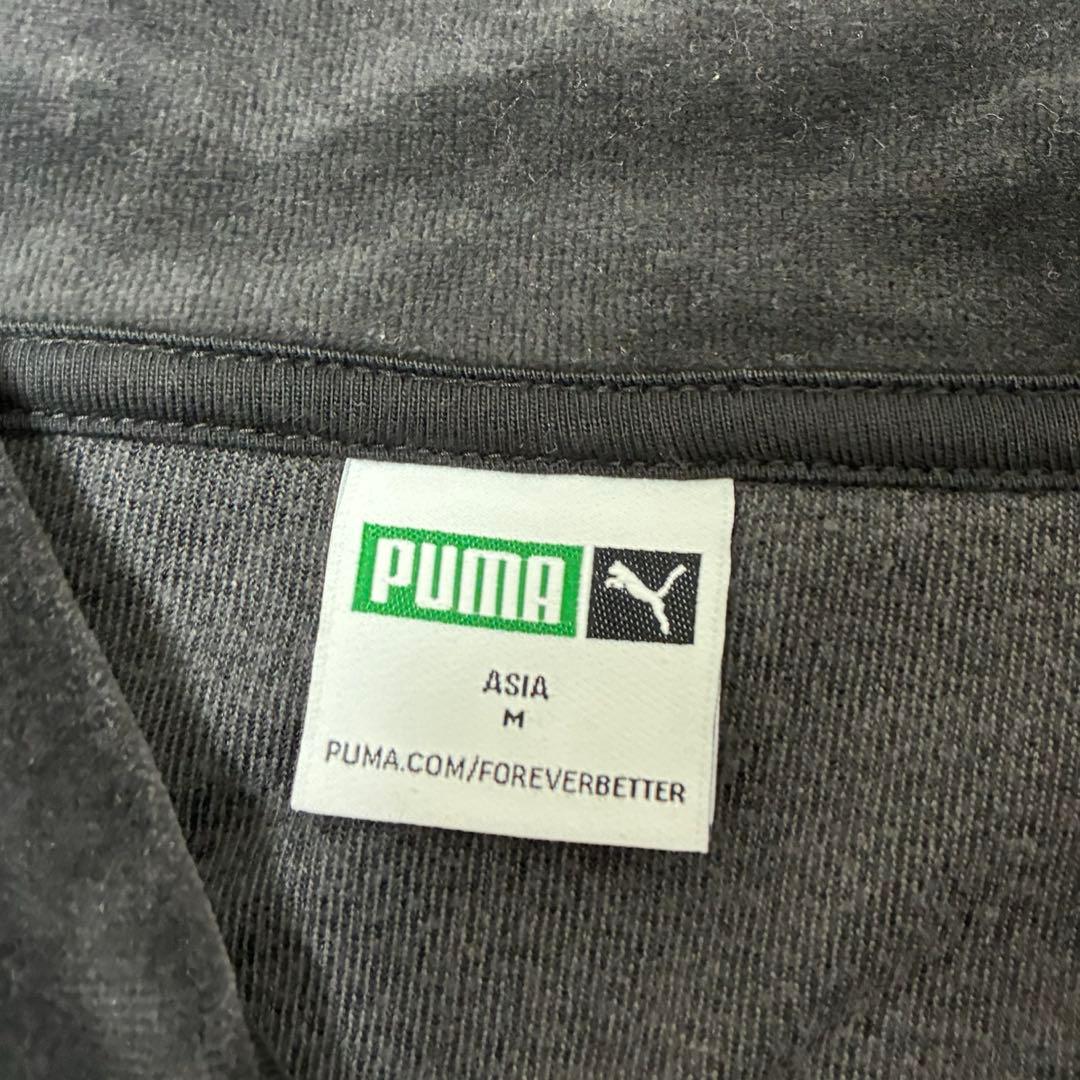 PUMA ベロアトラックジャケット 黒 M