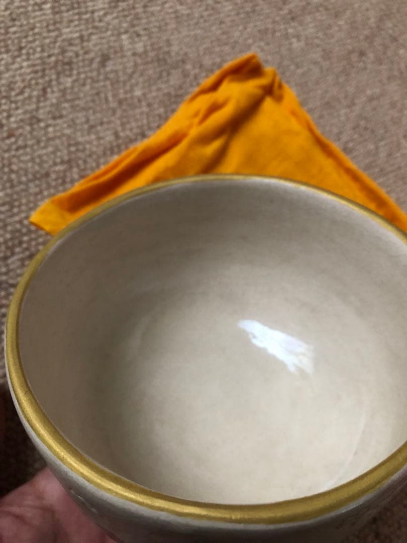 唐子 茶碗 乾山山崎窯　浅野紫仙氏造　共箱入