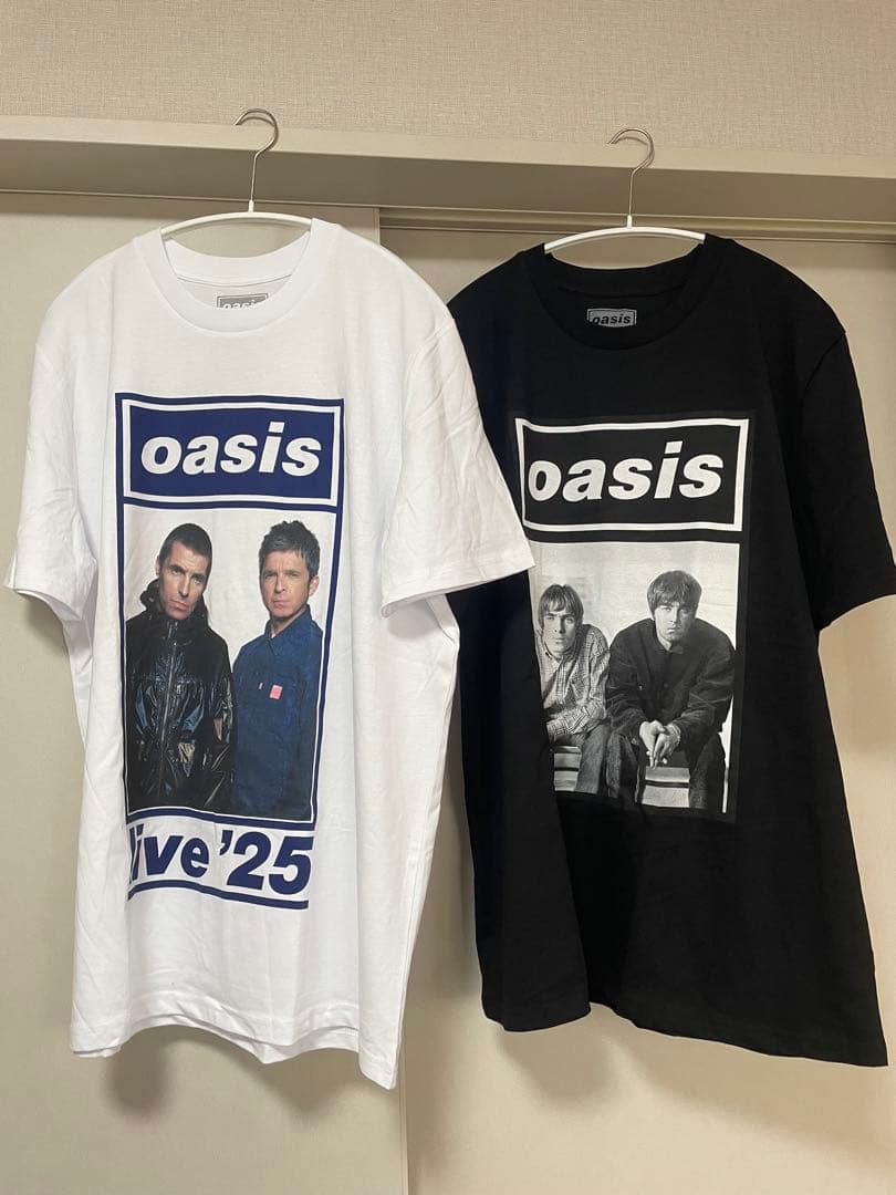CC様用oasis live '25 シャツ 2セット M(白)、L(黒タグ有)