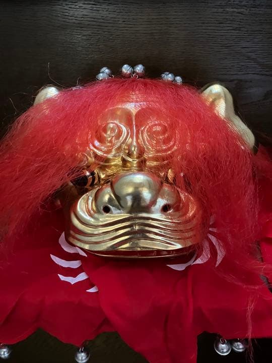 日舞小道具　獅子舞　子獅子　赤獅子　舞 手獅子