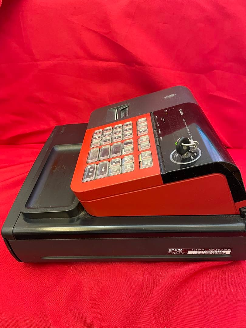CASIO SE-S30-RD 電子レジスター　赤黒カラー