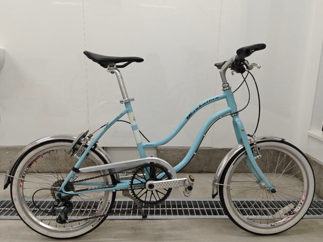 20インチ 406 自転車 m406L 水色 ミニベロ10段変速 ママチャリ