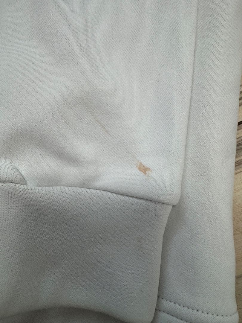 MARK&LONA ハーフジップ 裏起毛　ゴルフ ホワイト　サイズ48