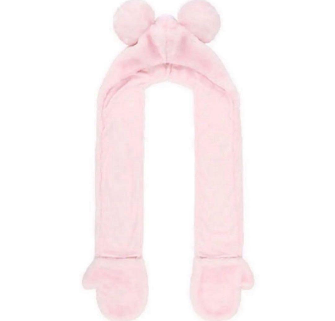 マフラーキャップ ピンク ミッキー