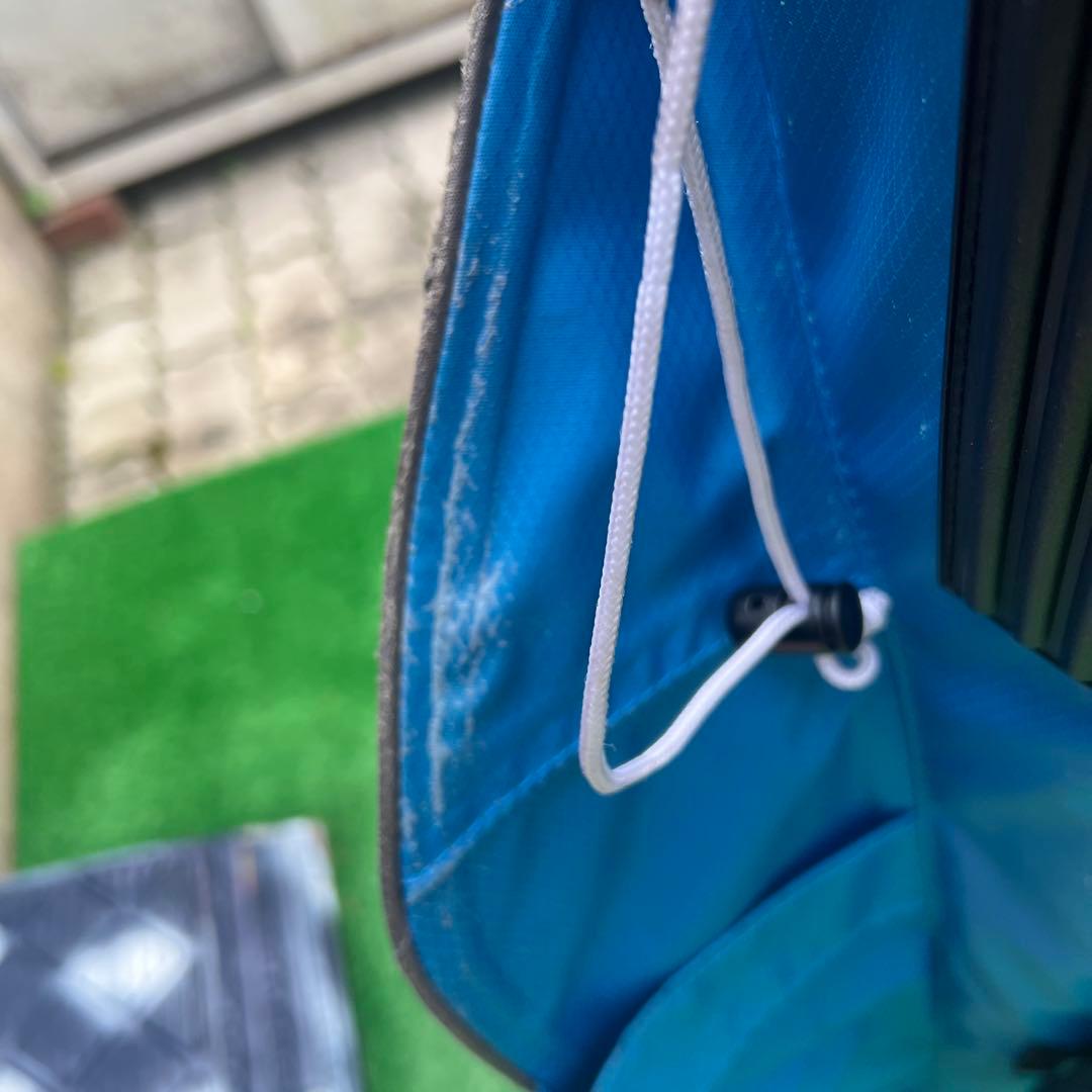 多機能ポケット付きゴルフバッグ グレー/青