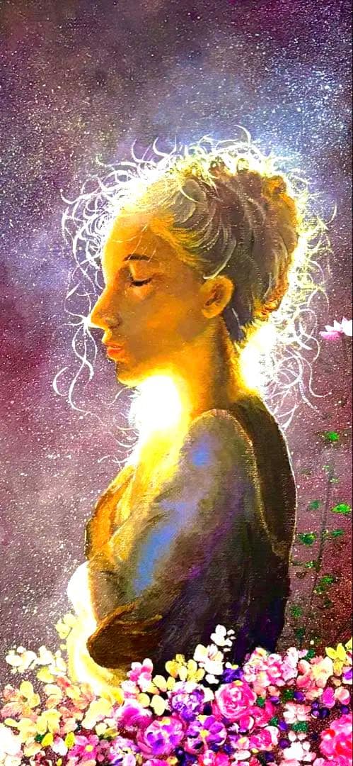 アクリル画 キャンバスF8号サイズ原画 絵画 抽象画