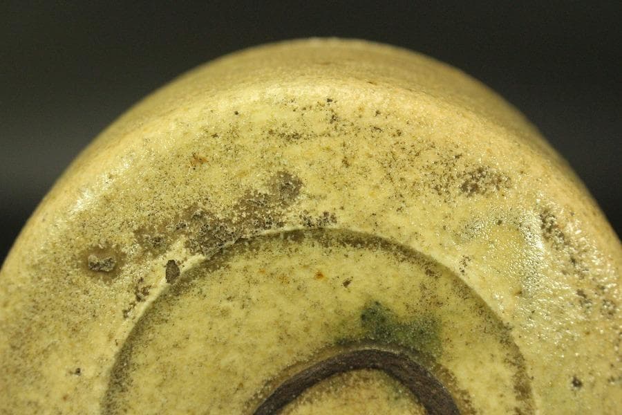 黄瀬戸 筒茶碗 φ10.9cm 古陶磁 古瀬戸 時代 茶道具(RC913)