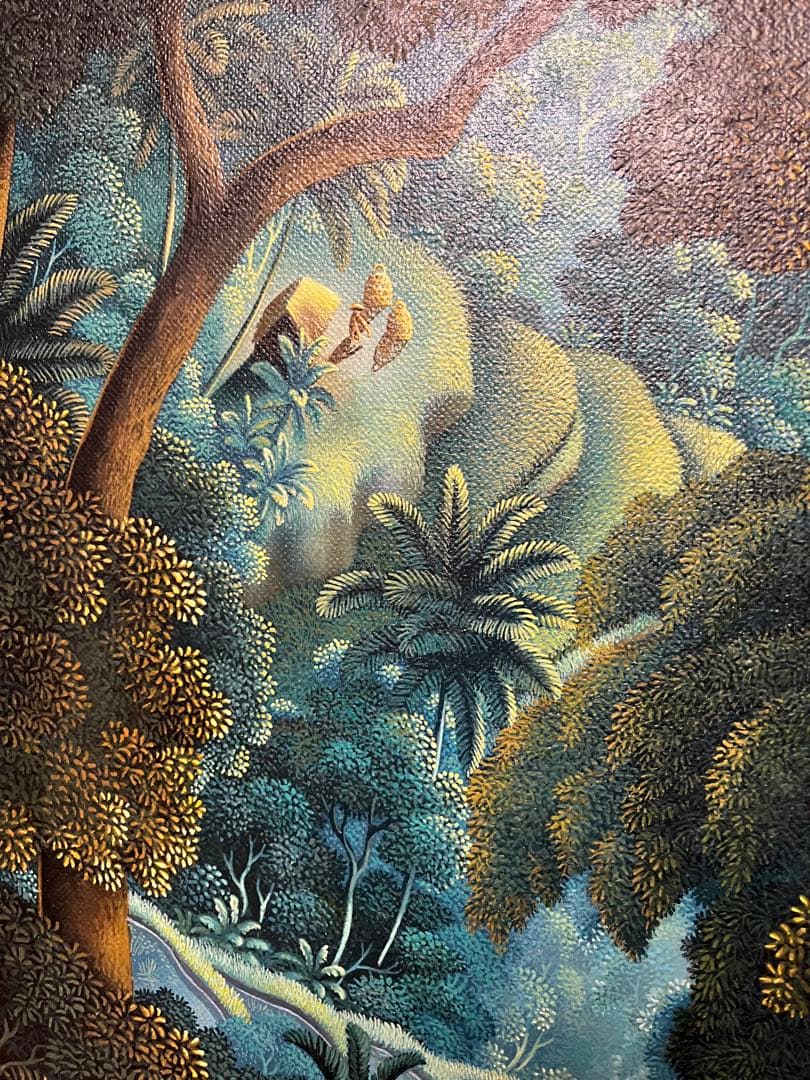 絵画　熱帯の棚田風景　油彩画