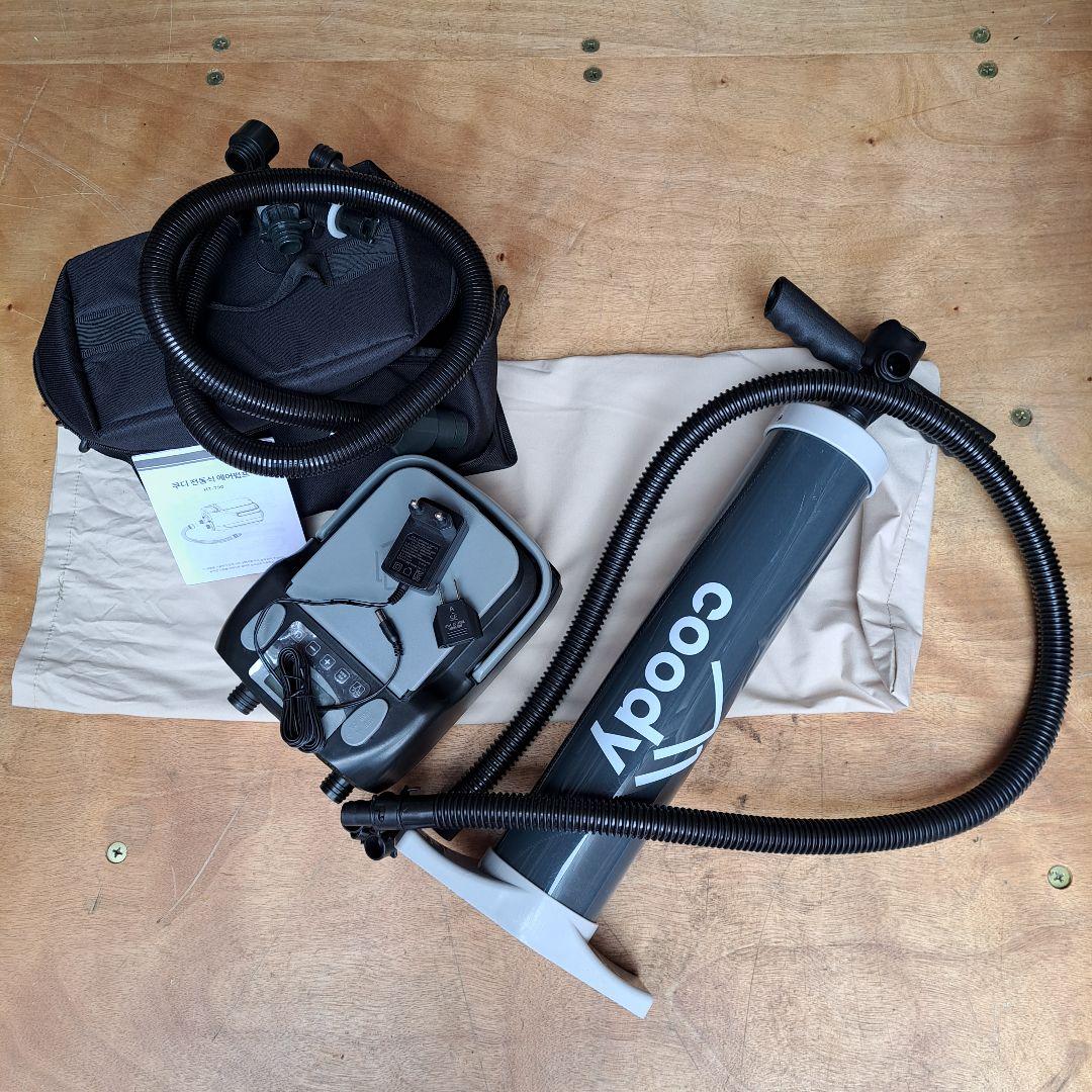 coody ファミリア + 専用カーペット+電動ポンプのセット【引き取り限定】