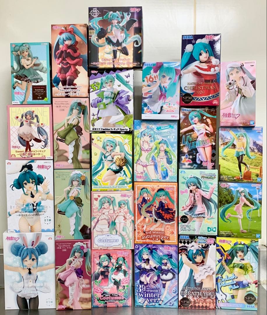 【25点】初音ミク フィギュア 25体セット【まとめ売り】タイトーセガフリュー