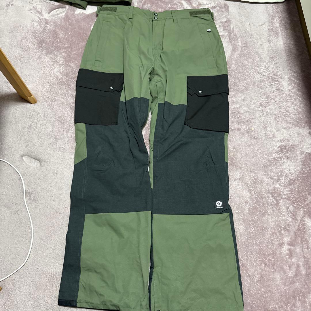 SESSION スノーボードパンツ カーキ/ブラック