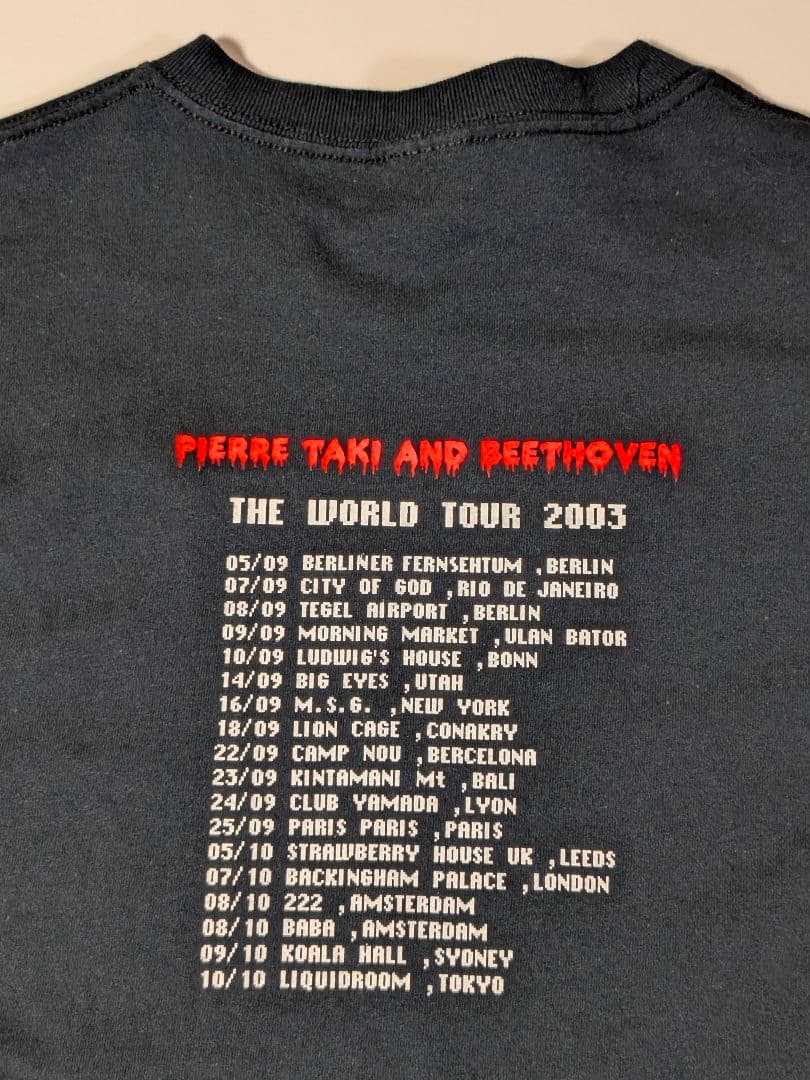 00s ピエール瀧とベートーベン　 2003ツアーＴシャツ 半袖Ｔシャツ　M　黒