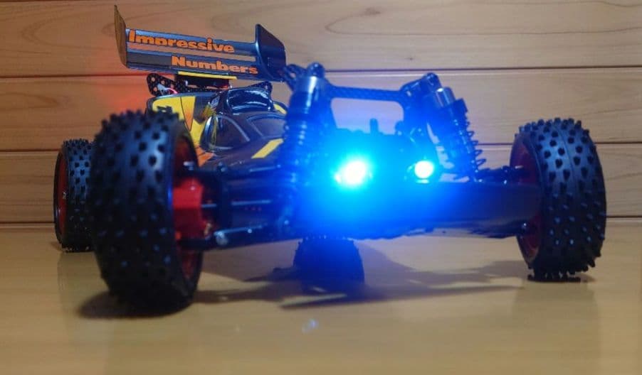 田宮トップフォースEVO.前後LEDライト付＆プロポバッテリー充電器完成品セット