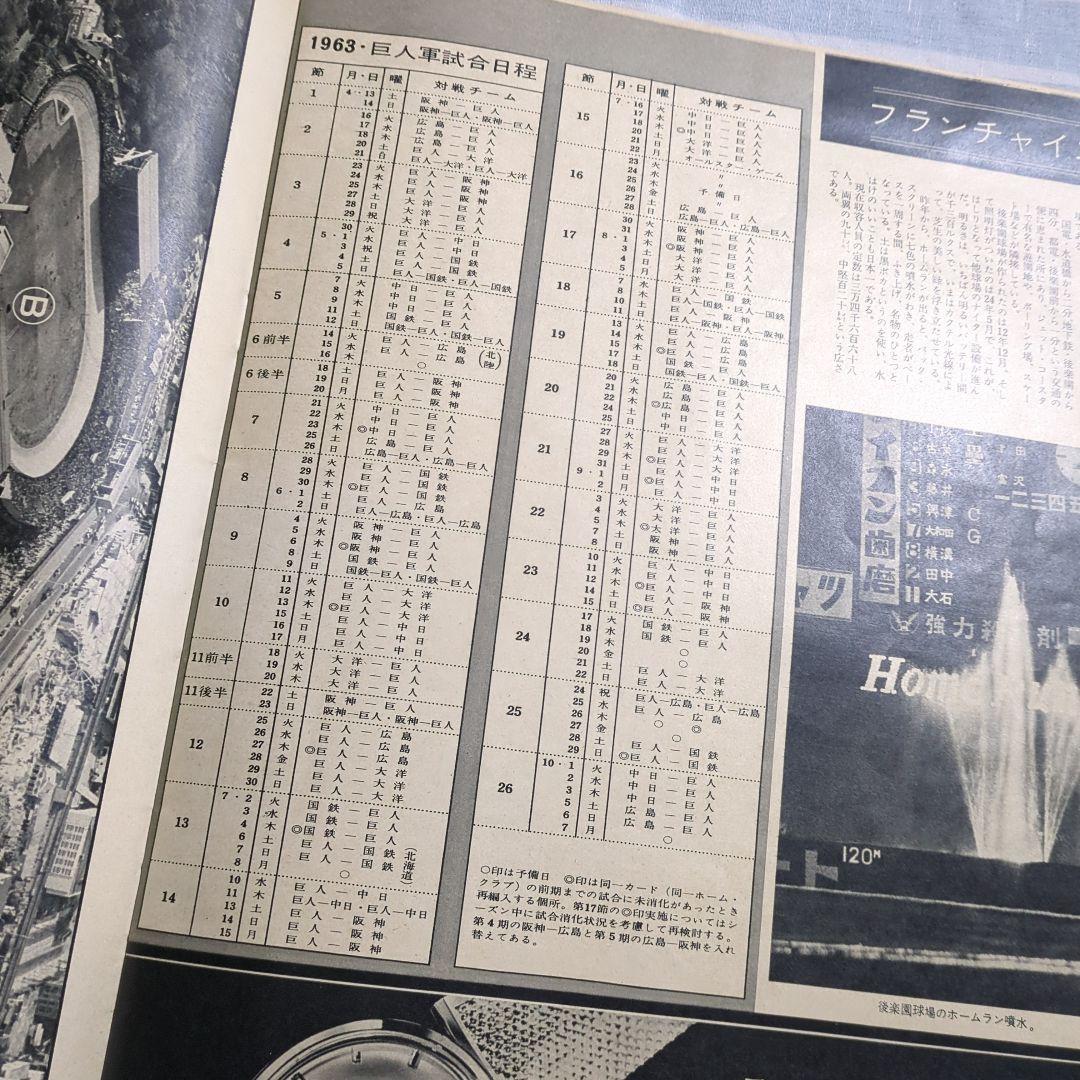 東京読売巨人軍 １９６３年創立３０周年記念本 読売ジャイアンツ