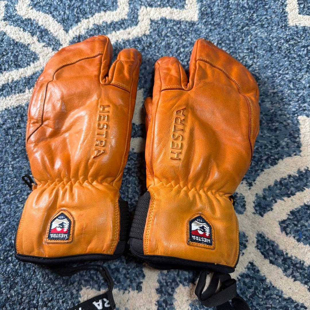 Hestra 3フィンガーグローブ 8サイズ オレンジ