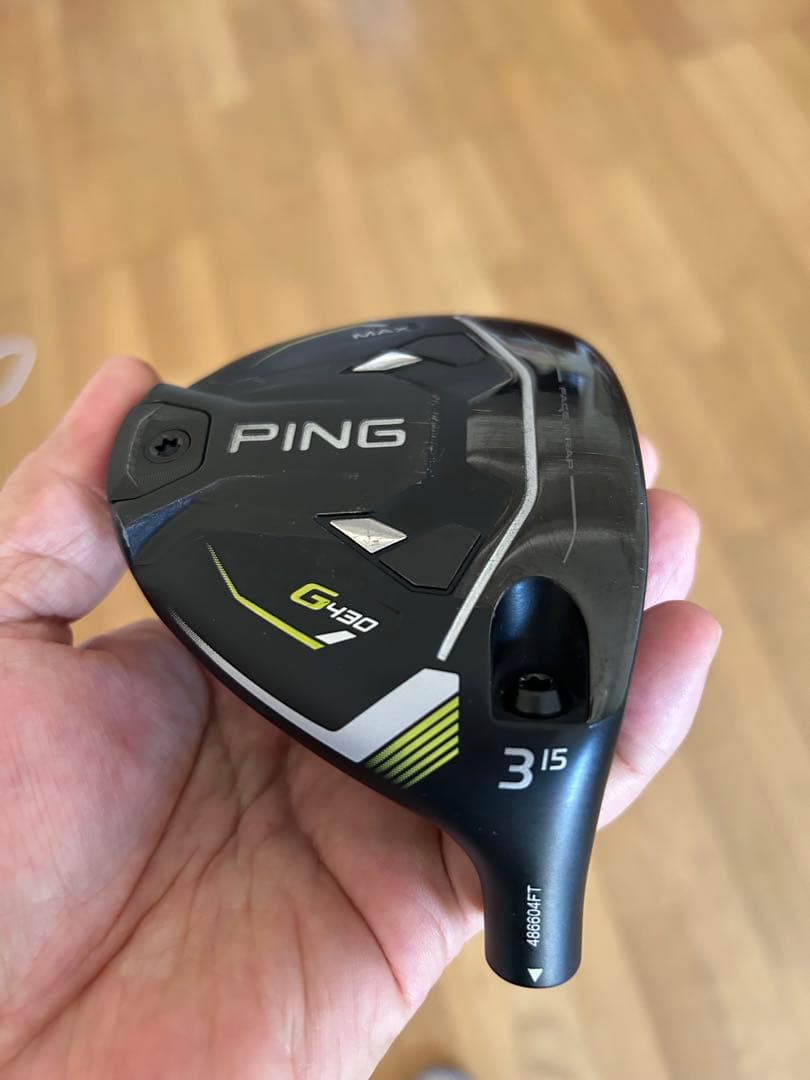 PING G430 3W 15度 ツアーChrome 75Rシャフト、カバー付き