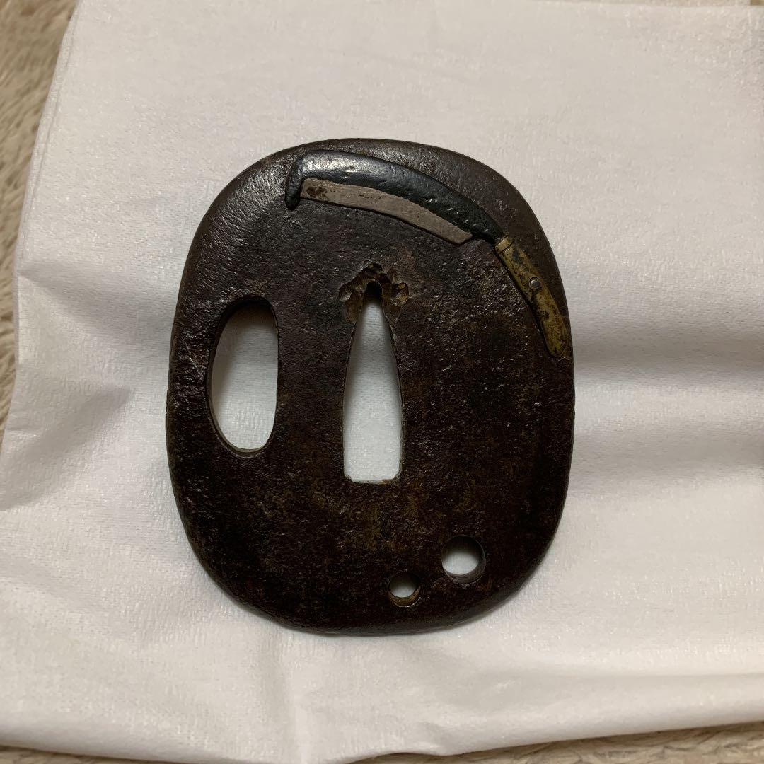 鍔　短刀　鉈象嵌