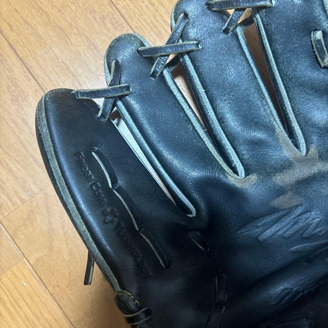 Mizuno 軟式グローブ 黒 レザー