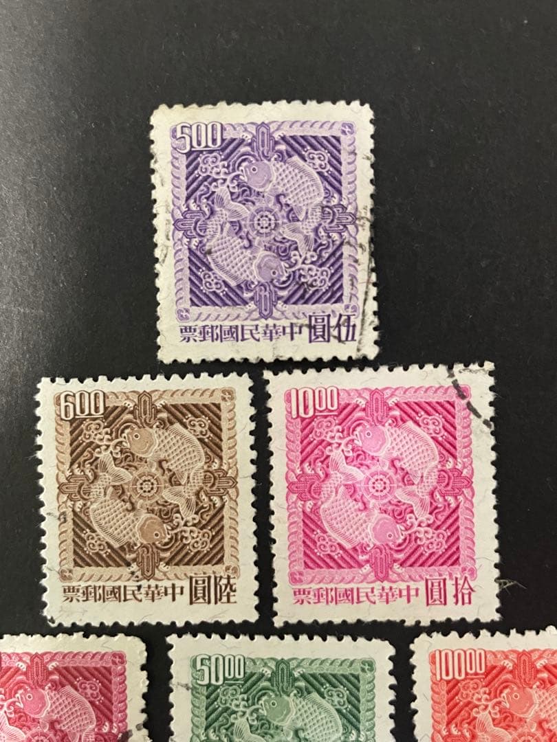 中国切手　中華民国切手1965(常89)6種　使用済み