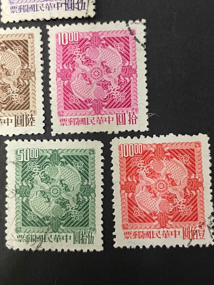 中国切手　中華民国切手1965(常89)6種　使用済み