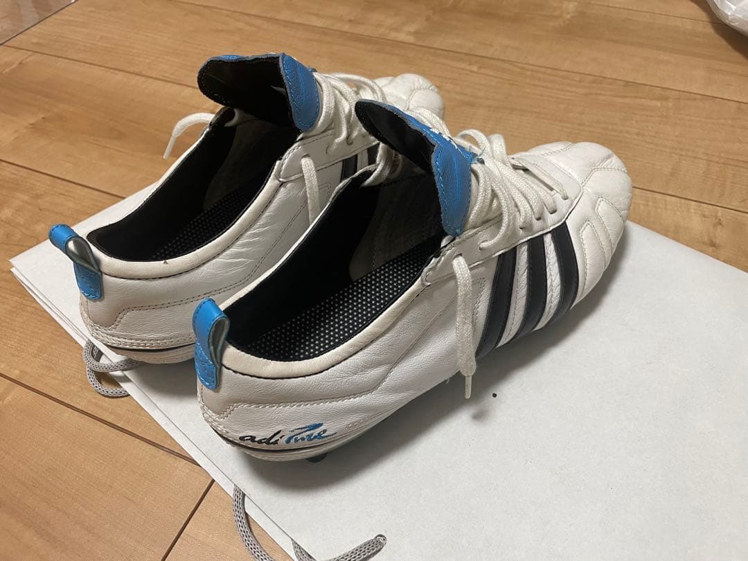 アディダス アディピュアジャパン4 ホワイト×ブラック×ブルー 28.5cm