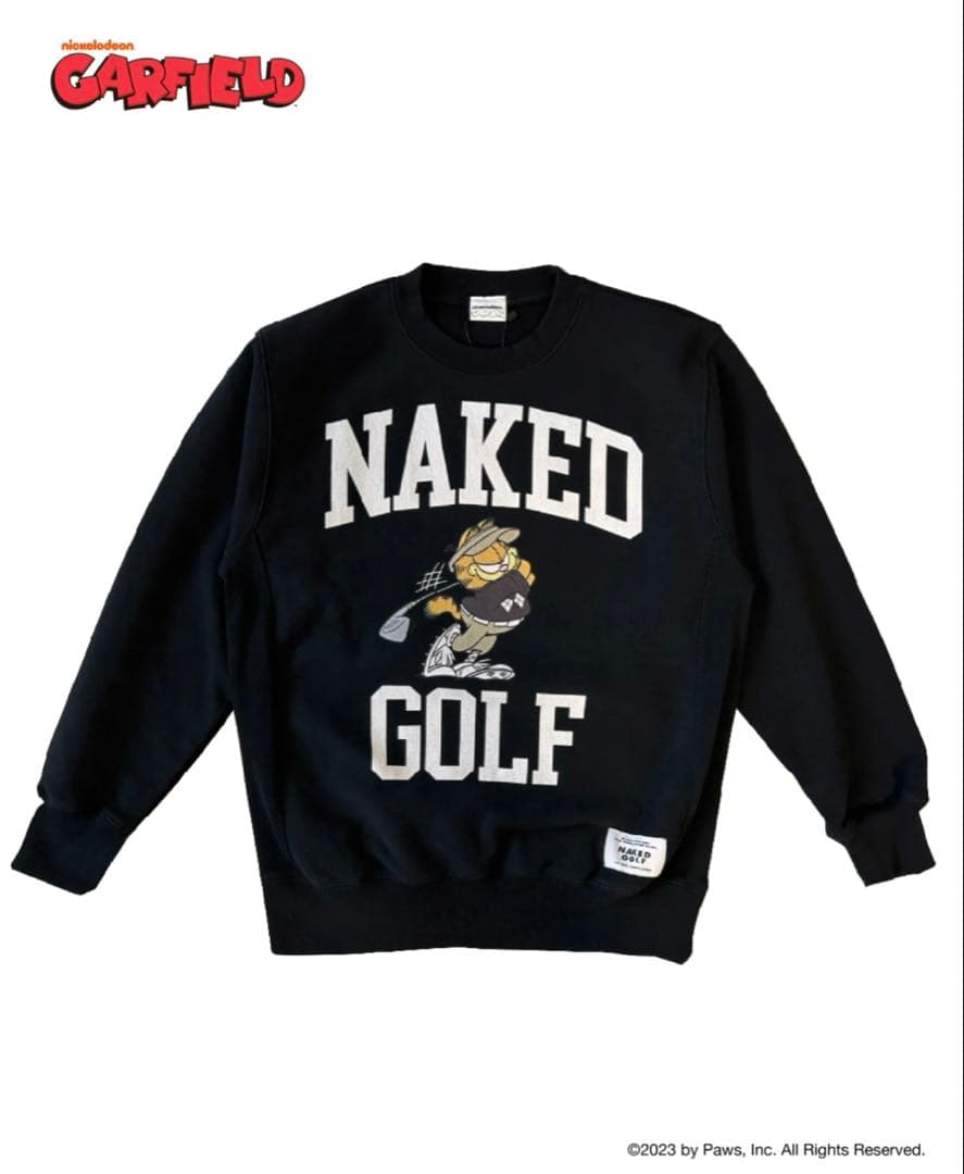 Naked Golf Garfield Nickelodeon スウェット 黒