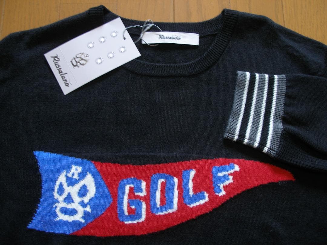 ラッセルノ FLAG LOGO KNIT SWEATER サイズ4 BLK 新品