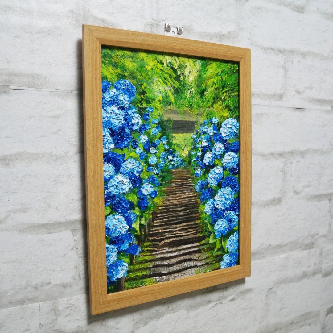 油絵 油彩 油彩画 絵 絵画【あじさい寺】