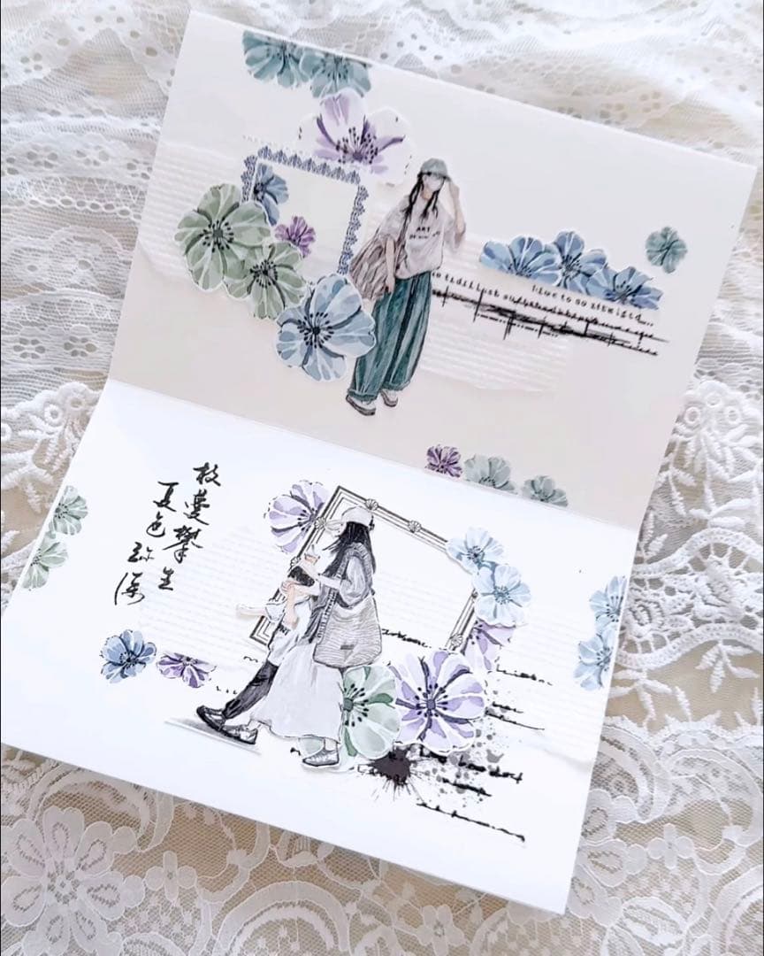 繁花文创《花漾集》海外マスキングテープ　マステ 【2658】