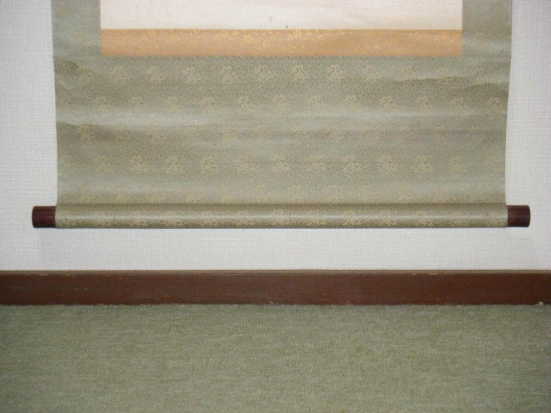 【真作】掛軸　三行書　逸品　合箱入　O42