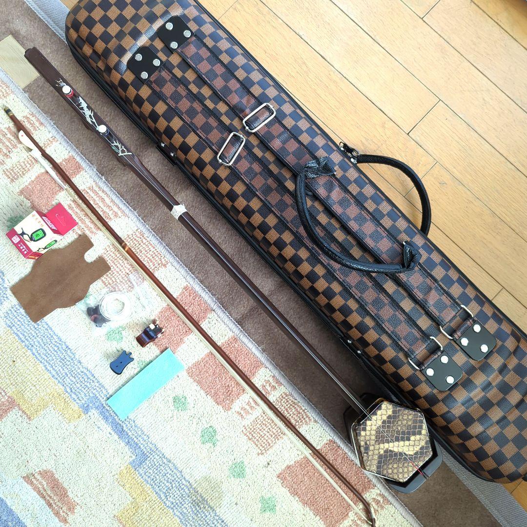 胡涵柔製作 未使用17 最上級明清老紅木 螺鈿薔薇二胡