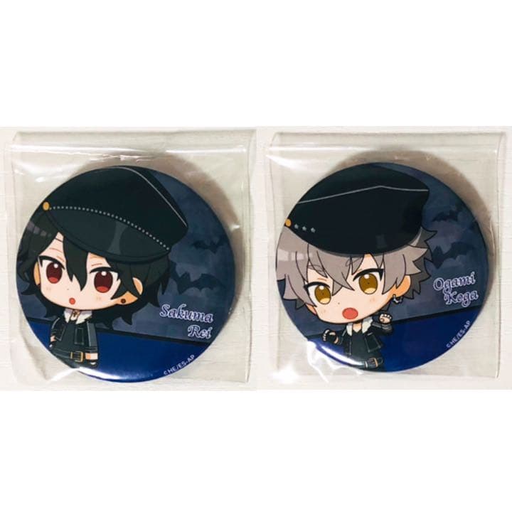 新品★あんスタ★UNDEAD【朔間零＆大神晃牙】カラオケの鉄人★缶バッジ★セット