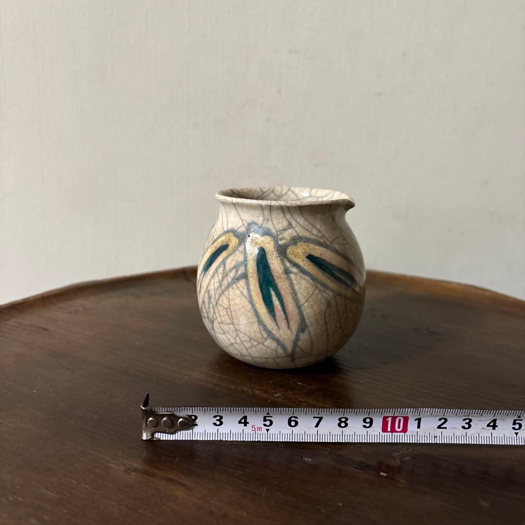 古い笹絵哥釉の器　花入れ　アンティーク　骨董　古道具　唐物　中国古玩　検:李朝